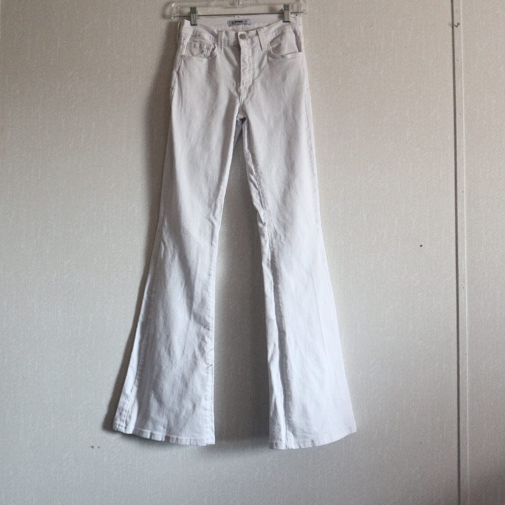 O2 Denim Hollywood USA Womens White Jeans Wide Leg - Picture 4 of 12